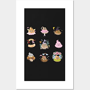 Cute Poop Emojis for Girls Posters and Art